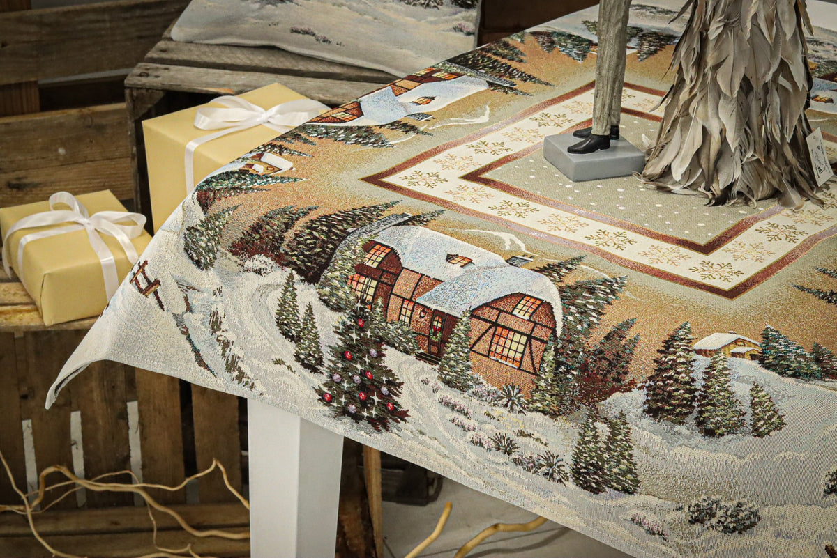 Karácsonyi asztalterítő – Csendes éj 2 minta, 96×100 cm, gobelin, lurex nélkül