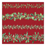 Karácsonyi szalvéta – Leaf garlands red, 33x33 cm, 20 db-os