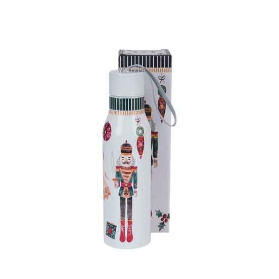 Karácsonyi diótörős Rozsdamentes acél hőtartó útipalack duplafalú, 0,5L, Christmas Nutcracker