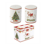 Karácsonyi porcelán só-borsszóró szett 7 cm díszdobozban Christmas Tale