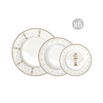 18 részes porcelán karácsonyi étkészlet Royal Nutcracker