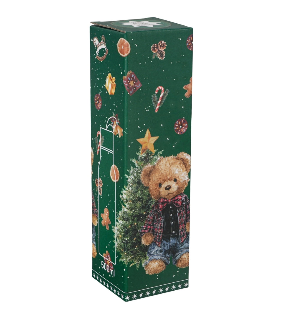 Karácsonyi macis duplafalú rozsdamentes acél termosz 500 ml – Teddy Noel