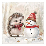 Karácsonyi szalvéta – Spike and Frosty, 33x33 cm, 20 db-os