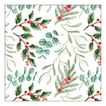 Karácsonyi szalvéta Foliagle scatter white 33x33 cm 20 db-os