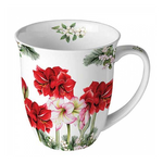 Blooming amaryllis white karácsonyi porcelán bögre 0,4l