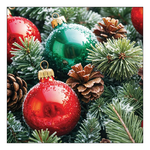 Karácsonyi szalvéta Frozen Baubles 33x33 cm 20 db-os