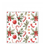 Karácsonyi szalvéta Christmas Elements 25x25 cm 20 db-os