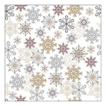 Karácsonyi szalvéta Snowflakes all over white 33x33 cm 20 db-os