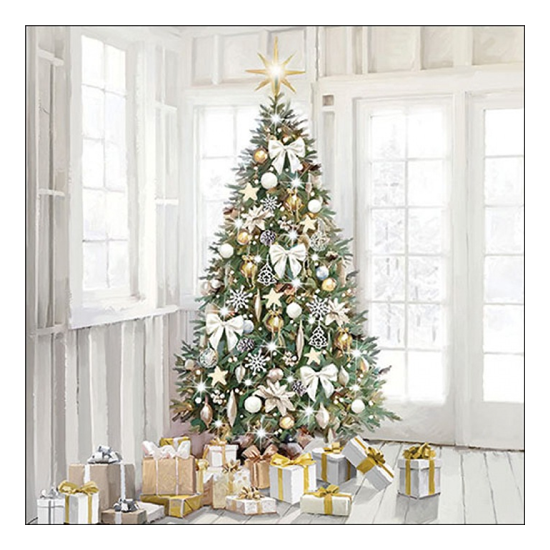 Karácsonyi szalvéta Modern Christmas Tree 33x33 cm 20 db-os