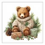 Karácsonyi szalvéta Cuddle bear 33x33 cm 20 db-os