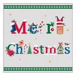 Karácsonyi szalvéta Merry message green 33x33 cm 20 db-os