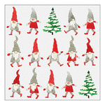 Karácsonyi szalvéta Dancing gnomes 33x33 cm 20 db-os