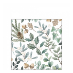 Karácsonyi szalvéta Collection of leaves 25x25 cm 20 db-os