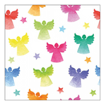 Karácsonyi szalvéta Angel silhouettes colourful 33x33 cm 20 db-os