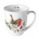 Winter robin karácsonyi porcelán bögre 0,4l