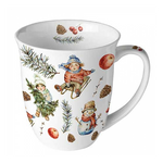 Playing outside white karácsonyi porcelán bögre 0,4l