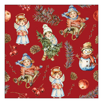 Karácsonyi szalvéta Playing outside red 33x33 cm 20 db-os