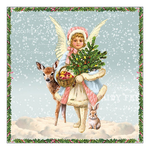 Karácsonyi szalvéta Snowy day blue 33x33 cm 20 db-os