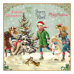 Karácsonyi szalvéta X-Mas on ice green 33x33 cm 20 db-os