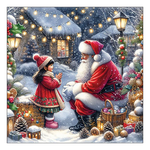 Karácsonyi szalvéta Talking to Santa 33x33 cm 20 db-os