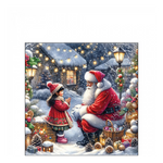 Karácsonyi szalvéta Talking to Santa 25x25 cm 20 db-os
