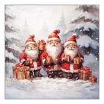 Karácsonyi szalvéta Santa triplets 33x33 cm 20 db-os