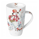 Sporty snowmen karácsonyi porcelán bögre 0,6l