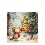 Karácsonyi szalvéta Present for hedgehog 25x25 cm 20 db-os