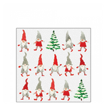 Karácsonyi szalvéta Dancing gnomes 25x25 cm 20 db-os