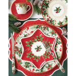 Porcelán karácsonyi desszertes tányér 4db díszdobozban Christmas Berries