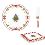 Karácsonyi porcelán tortatál lapáttal 32 cm díszdobozban Christmas Tale