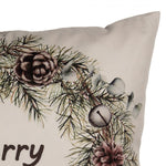 Karácsonyi párnahuzat 45x45 cm Merry Christmas koszorú