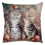 Karácsonyi párnahuzat 45x45 cm cicák a karácsonyfa alatt