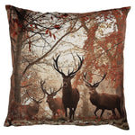Őszi párnahuzat 45x45 cm szarvasok erdőben
