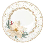 Karácsonyi porcelán desszertes tányér 19 cm White Elegance