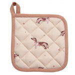 Tacskós edényalátét 20x20 cm pamut Dachshund Love