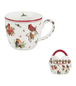 Madármintás porcelán bögre 460 ml – Birds of Winter (díszdobozban)