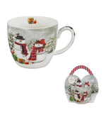 Hóemberes porcelán bögre 460 ml – Snowman Smile (díszdobozban)