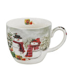 Hóemberes porcelán bögre 460 ml – Snowman Smile (díszdobozban)