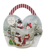 Hóemberes porcelán bögre 460 ml – Snowman Smile (díszdobozban)