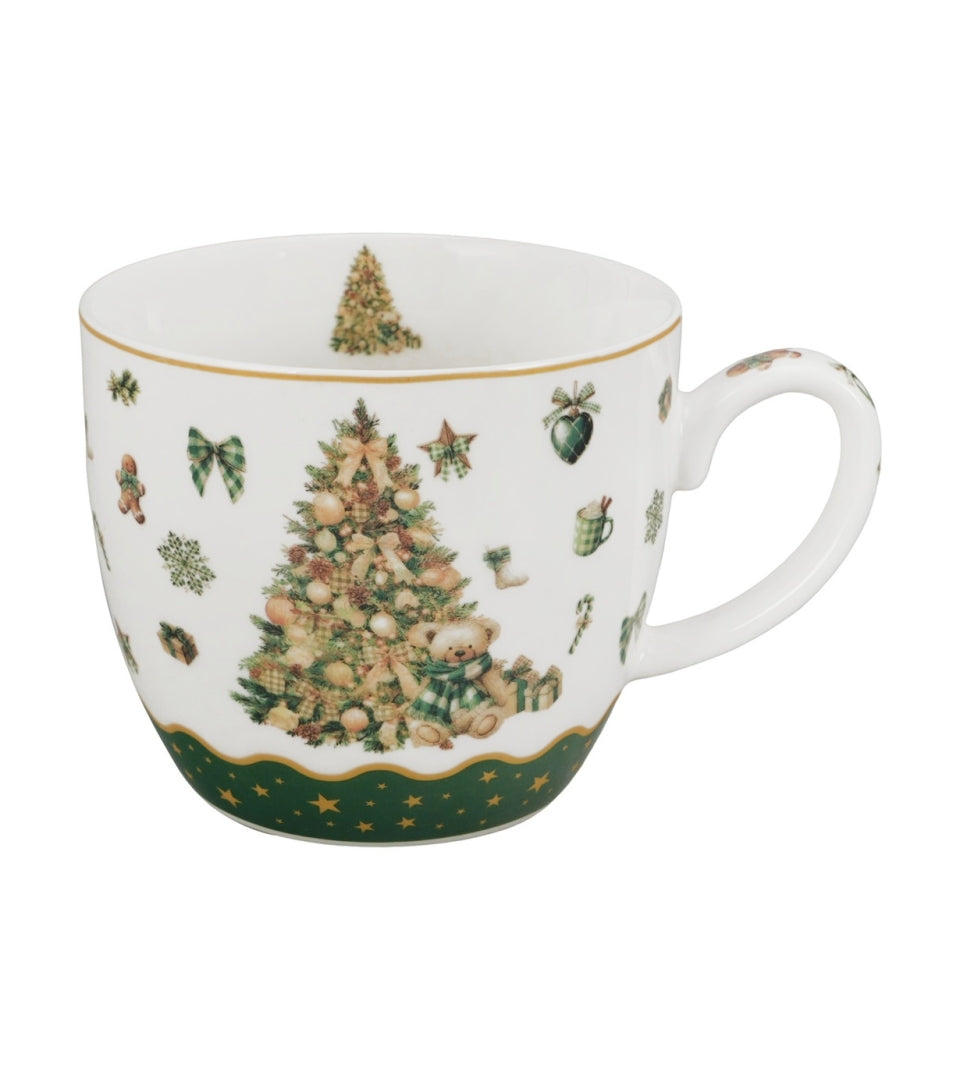 Karácsonyfás porcelán bögre 460 ml – Tree Sparkle (díszdobozban)