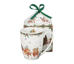 Karácsonyi porcelán bögre 360 ml, díszcsomagolásban – Christmas Village