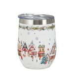 Karácsonyi falucskás duplafalú rozsdamentes acél termoszpohár 330 ml – Christmas Village