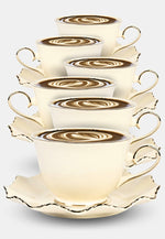 Veroni porcelán csésze 6 személyes szett díszdobozban Malaga