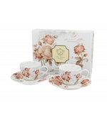 Porcelán eszpresszó kávés csésze aljjal 90 ml 2 személyes Secesja