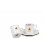 Porcelán eszpresszó kávés csésze aljjal 2 személyes Coffee Time