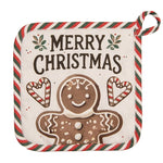 Mézeskalács babás karácsonyi pamut edényalátét 20x20 cm